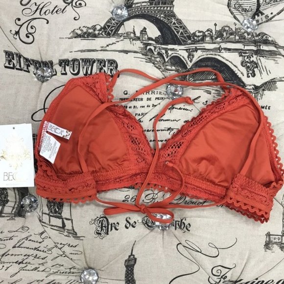 BECCA ColorPlay Crochet Strappy Back Bikini Top - Picture 6 of 7